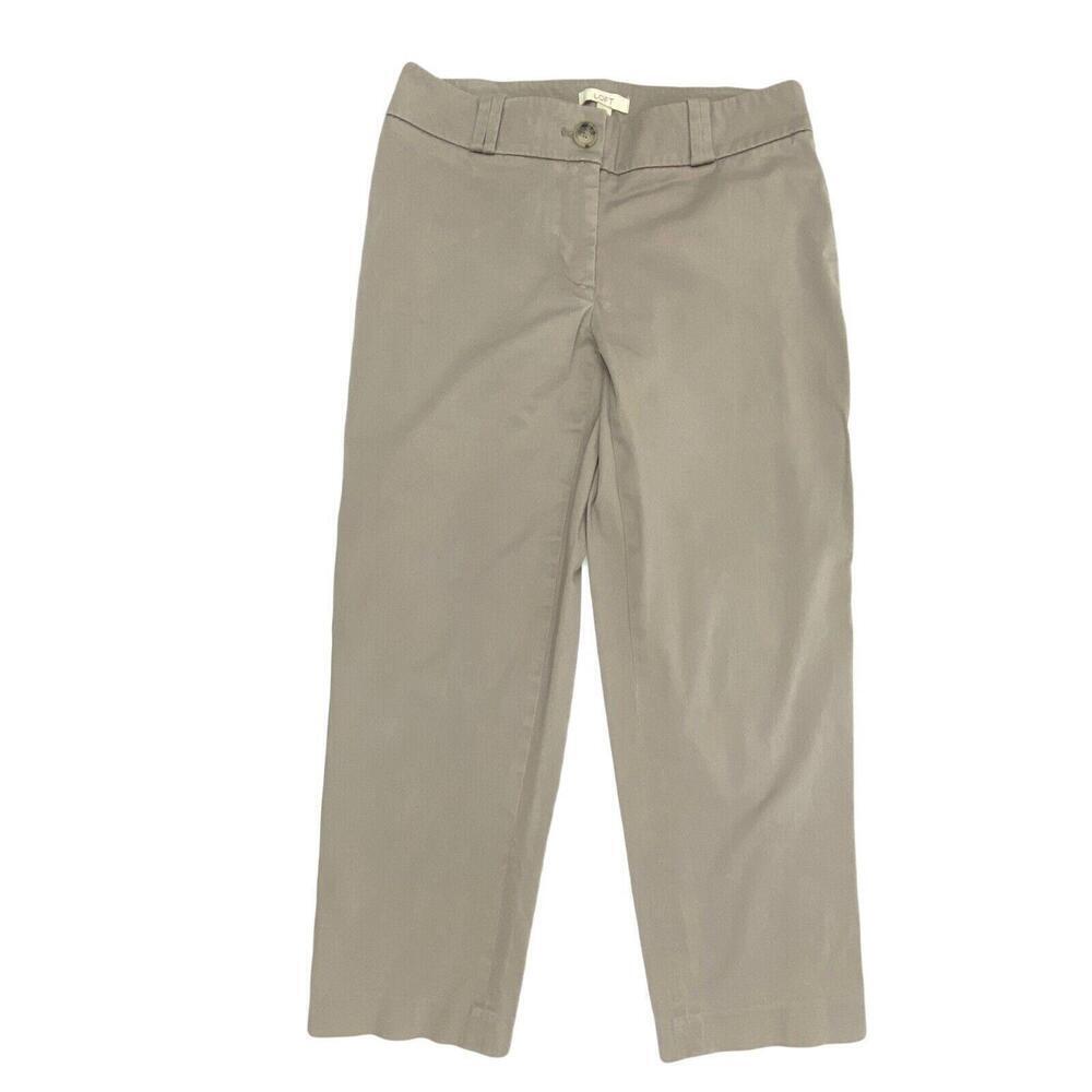 Loft Julie Cropped Women's size 2 Gray Chino Pants